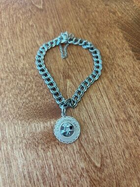 Vintage Sterling Silver Graduation Day Clasped Bracelet